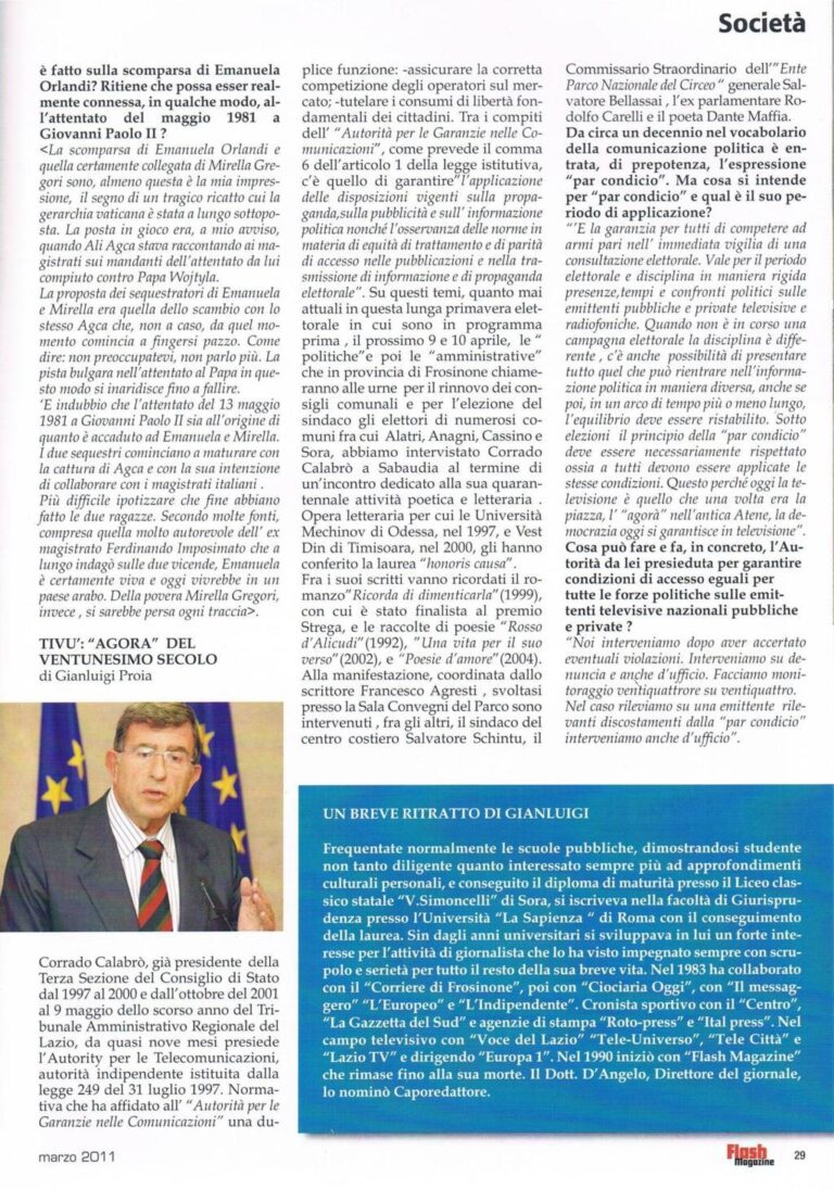 Tratto da FLASH Magazine - Marzo 2011 (continuo)