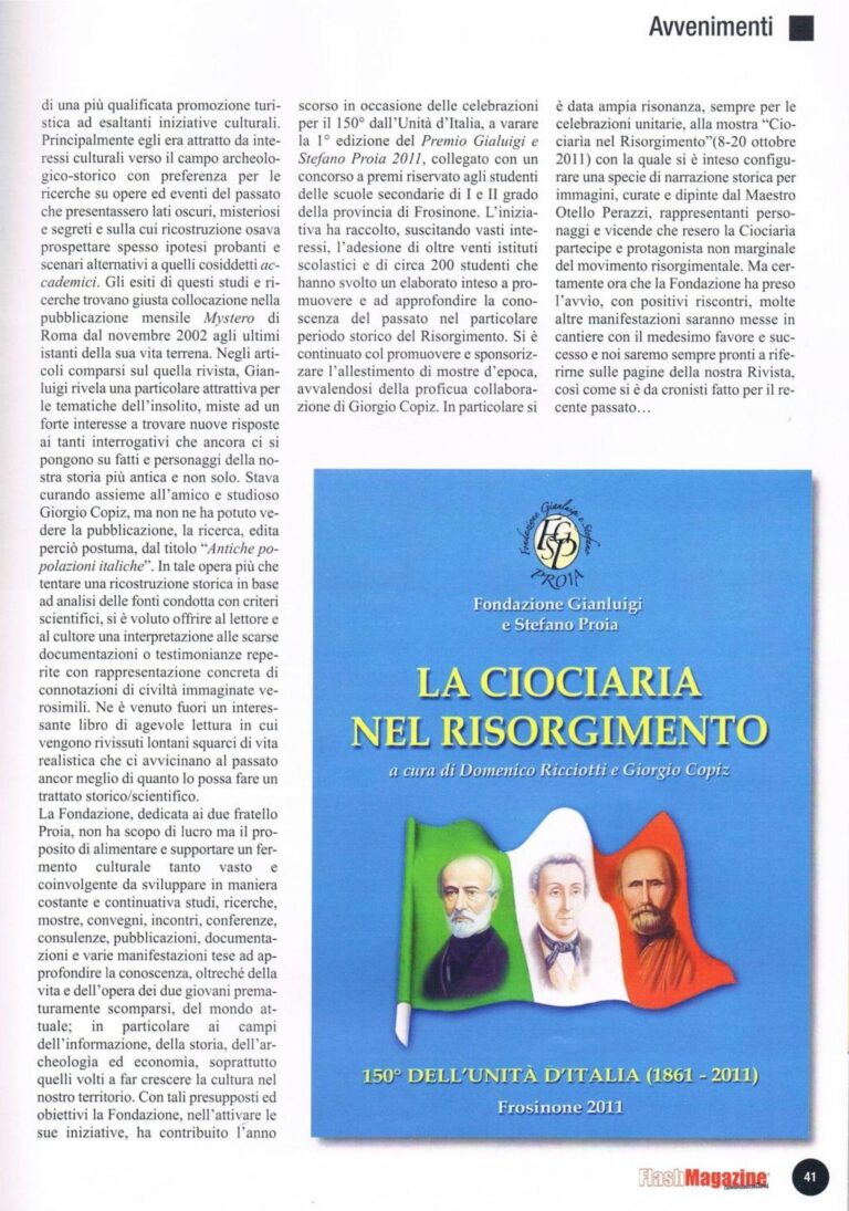 Tratto da FLASH Magazine - Marzo 2012 (continuo)