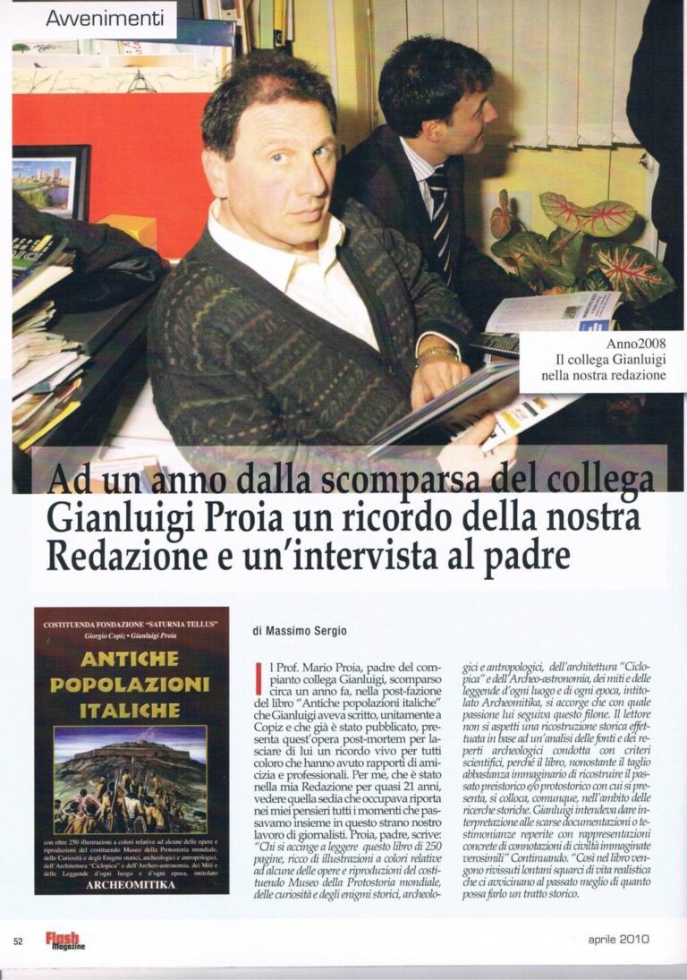 Tratto da FLASH Magazine - Marzo:Aprile 2010